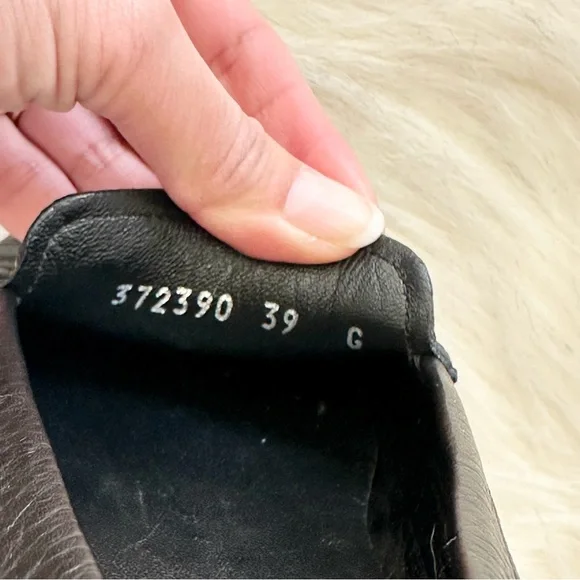 Gucci Women's Qardaha Moc Moc Toe Leather Loafer Leather in Black Size 39 8.5 - Picture 9 of 9